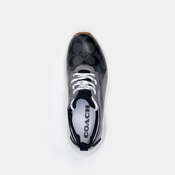 $108 *NEW* (8.5) COACH Signature Coated Canvas Sneaker - Picture 4 of 5